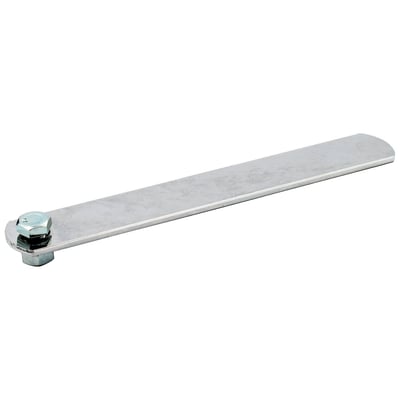 Chromed steel. Straight. 3mm thick. Exhaust hanger bracket, for use in custom applications.