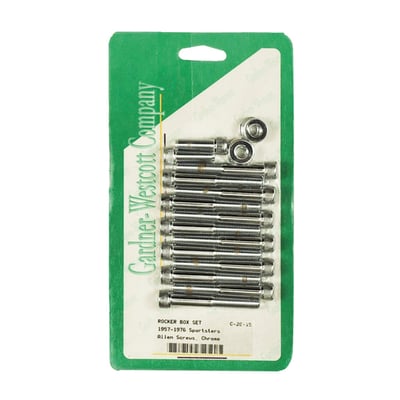 Wtih custom style allen head (socket head) bolts. Complete rocker box mounting kit with all required bolt and washers.