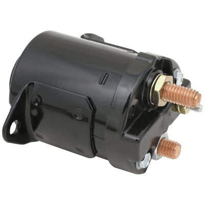 Starter solenoid for 5 speed models. OEM style replacement for 31489-79B and 31526-81B. 
ACCEL starter solenoids are designed to provide positive starter engagement under the most severe conditions. Permanently-sealed, moisture-proof cases are used to prevent water damage. Hardened steel plungers with high performance contact discs assure maximum durability. High dielectric strength end caps prevent arcing and 'burn-through'.