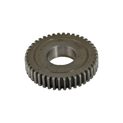 Black. Oversize. Crimp-on installation on the camshaft. Used to correct backlash (free play) between the cam gear (on the cam) and the pinion gear (the smaller drive gear). Too much backlash will result in clicking, not enough backlash will result in a 'whining' sound. To correct backlash you can either use smaller or larger pinion gears or smaller or larger Andrews cam gears.
Note: See 503768 (.108") and 503769 (.105") cam gauge pins to measure cam gears and pinion gears.
Note: To determin if you need a 70-E77 or a L77-84 model Shovel cam gear? Measure the outer diameter of the cam gear on the camshaft that is to be replaced. The 70-E77 cam will measure approx. 70mm. The L77-84 cam will measure approx. 69mm.