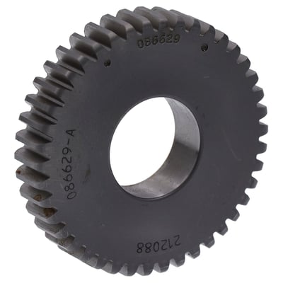 Yellow, oversize. Crimp-on installation on the camshaft. Used to correct backlash (free play) between the cam gear (on the cam) and the pinion gear (the smaller drive gear). Too much backlash will result in clicking, not enough backlash will result in a 'whining' sound. To correct backlash you can either use smaller or larger pinion gears or smaller or larger Andrews cam gears.
Note: See 503768 (.108") and 503769 (.105") cam gauge pins to measure cam gears and pinion gears.
Note: To determin if you need a 70-E77 or a L77-84 model Shovel cam gear? Measure the outer diameter of the cam gear on the camshaft that is to be replaced. The 70-E77 cam will measure approx. 70mm. The L77-84 cam will measure approx. 69mm.