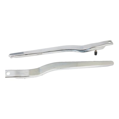 No turn signal holes. 
Smooth version, features internal threaded mounting without visible mounting holes. 