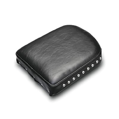 Smooth black vinyl upholstery. With chrome plated studs. Incl. universal mounting hardware. Approx. dimensions: 10" (25.4cm) high x 10" (25.4cm) wide.