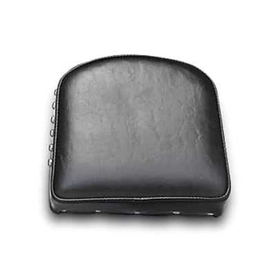 Smooth black vinyl upholstery. No studs. Incl. universal mounting hardware. Approx. dimensions: 8" (20.3cm) high x 10" (25.4cm) wide.