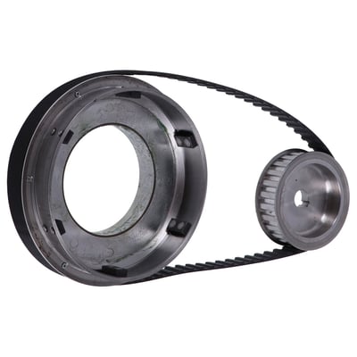 24/48 drive ratio with 80 tooth belt. Designed for 45" Flatheads equipped with a side car. For those who want to turn the primary chain to a belt drive system. Includes both pulleys and belt. 

Note: See 506926 for replacement belt only.