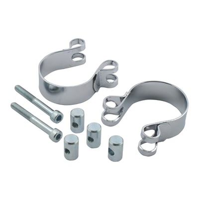 Chrome plated steel.  OEM style replacement. Used to mount exhaust to cylinder heads. Repl. 65273-88T, 65519-52C.