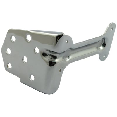 Chrome plated steel. OEM style replacement. Fits behind the jiffy stand on stock and many custom bikes. 
OEM replacement reference 74533-70A.