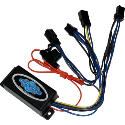 - Gives running light and brake light function to rear turn signals 
- Maintains turn signal function 
- Load equalizer is built-in allowing the module to work with stock or any custom turn signals 
- Plug 'n Play installation 
Note: Module will work with CAN-bus controlled bikes only.