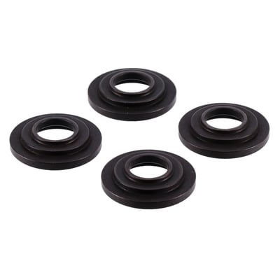 Chromoly, black oxided. Precision re-engineered to offer installation advantages and manufactured of special heat treated chromoly material that has been black oxided. Will fit OEM, Manley and many aftermarket manufacturers valve springs. Replacement for OEM 18220-57.