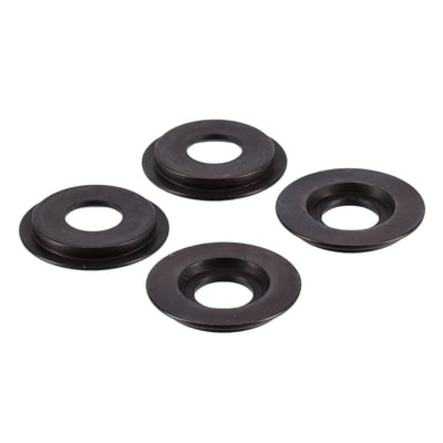 Low profile for +.030" spring travel. Chromoly, black oxided. Precision re-engineered to offer installation advantages and manufactured of special heat treated chromoly material that has been black oxided. Will fit OEM, Manley and many aftermarket manufacturers valve springs.