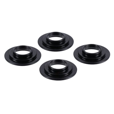 Chromoly, black oxided. Precision re-engineered to offer installation advantages and manufactured of special heat treated chromoly material that has been black oxided. Will fit OEM, Manley and many aftermarket manufacturers valve springs. Replaces OEM 18222-83.
