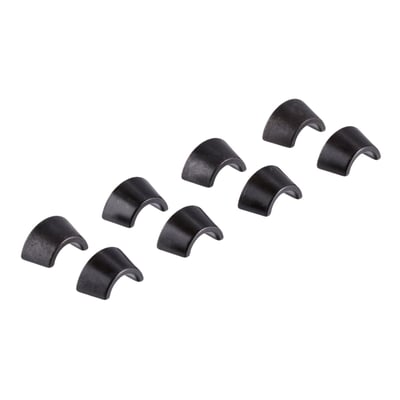 Stock replacement. Heat treated, black oxided and 100% machined from a special chromoly material. Each valve keeper is designed to work with stock, Manley and most aftermarket top collars. Includes 4 pairs of valve keepers, to service one engine.