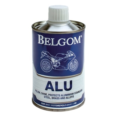 250cc bottle. Polished & protects clear aluminum. Belgom Alu is a fantastic product for shining and polishing the aluminum of motorcycle crankcases, fork sleeves or even rims ..., stainless steel exhausts ..., copper and all alloys of cars, motorcycles or boats. It is the market reference. Belgom Alu contains finely calibrated mineral fillers for a smooth, scratch-free polishing. It is also used in mechanics to thoroughly polish crankshafts, balance weights, intake and exhaust ducts, cylinder heads, pistons, valve stems, etc.
