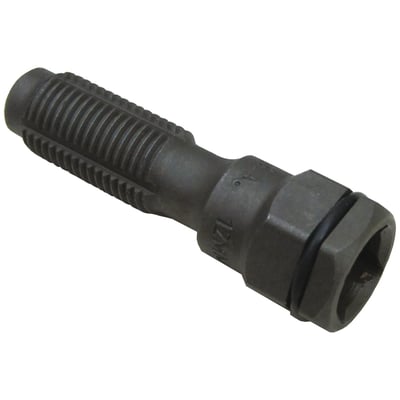 12 mm (M12 x 1.25) threaded. Cleans thread in cylinder head from dirt, carbon build-up and metal particles. Used with 5/8" socket or 3/8" drive ratchet wrench.
