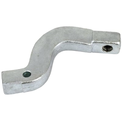 Zinc plated steel. Used on 70-84 FL, FLH models, to install the right side floorboard. 
OEM replacement reference 50655-70. 
Note: See 514120 for bracket with more offset, often required for custom exhaust pipes. 