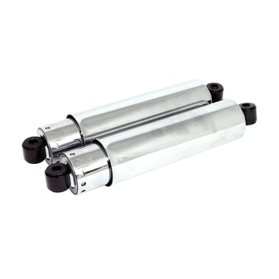 Chrome. 13.5" (343mm) eye to eye long. 

