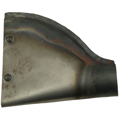 Plain steel finish. Weld-on piece. 1-5/8" (1.63") inside diameter. Fits the muffler pipe over outside diameter. Replica part. Repl. 1044-40M.