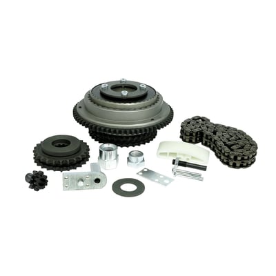 With BDL's patented compensator 25 tooth motor sprocket. This kit comes with the proven BDL Ball Bearing Lock-up clutch for no clutch-slip action. The BDL solution in primary chain drive technology.
Note: See 518937 for the identical kit equipped with a rigid 25 tooth motor sprocket.