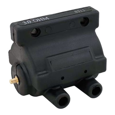 30.000 volts of High Performance. In 12 volt with a 3.0 ohm primary resistance. Direct OEM style replacement for the OEM 31609-80 coil. 
- OEM style