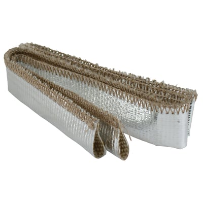 1/2" (12.7mm) diameter x 3ft. (91cm) long. Good looks, fire proof and oil resistant. Used to protect hoses, wires and lines from heat. This is the number 1 sleeving product of Thermo-Tech.
