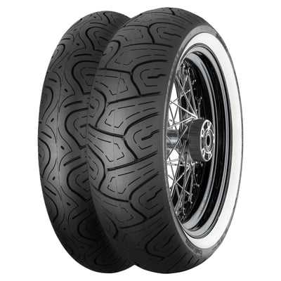 White Wall tire with classic pattern to complement classic heavy duty cruisers and touring motorcycles. 
With Harley's engineered carcass construction for easy handling, solid behaviour and high comfort. 
TL