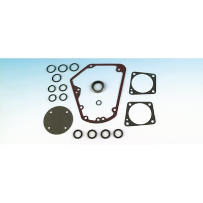 .036" thick metal base cam cover gasket with paper facings and single layer silicone. Complete with all gaskets and seals you need when the camshaft is replaced.