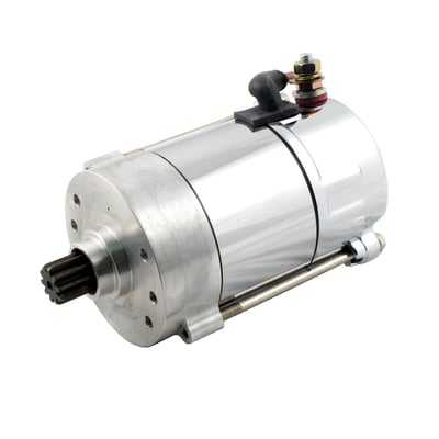 1.4 kW high performance replacement for the stock 0.8kW starter. All Balls starters are manufactured in the USA and Canada. 

Note: This starter produces 50% more torque and shaft speed. A 300 CCA AGM style battery is recommended, as are 4 gauge battery cables to reach the full potential of this high performance starter.