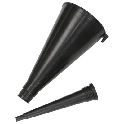 Direct threaded fit some car valve covers. With the extension attachment it will make an oil change simple & clean and reach most oil tanks or transmissions. 
Approx. dimensions: Overall length with attachment 39cm, diameter funnel 12cm, diameter tip 10mm