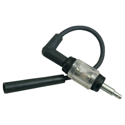 Used for a quick visual spark/no-spark ignition check. Works with all ignition systems. 
 
Note: See 530725 for replacement bulb.