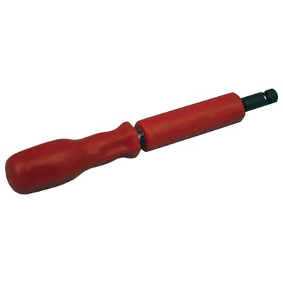 Used to remove & install brake shoe springs in brake drums. Heavy Duty. Works on brake drums with or without an anchor pin. 
Note: See 530748 for replacement tips.