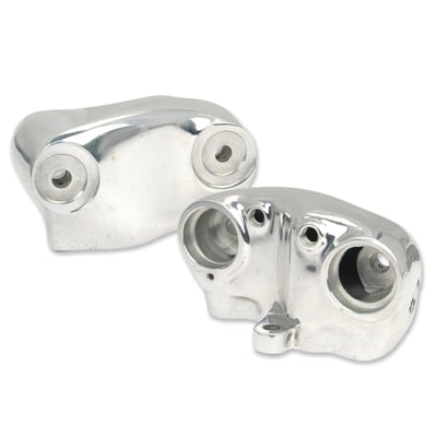 Polished sand cast aluminum finish. Reproduction of the OEM front & rear rocker arm housings, perfect for restaurations. Replaces front OEM 90-36 (36-47 Knuckle) Replaces rear OEM 91-36 (36-40 Knuckles) and 91-41 (41-47 Knuckles) housings.