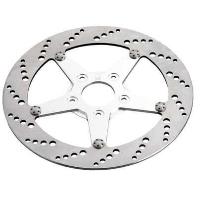 Floating, drilled, rear left