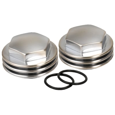 Forged brass construction, in a finned custom style. The special O-ring design will help prevent leakage. These Kustom-Tech rocker nuts are a must-have for Brass Knuckle lovers! 

Note: For a replacement o-ring set see 532362.