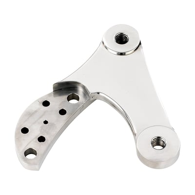 Front right mounting bracket for Kustom Tech 2 piston calipers.