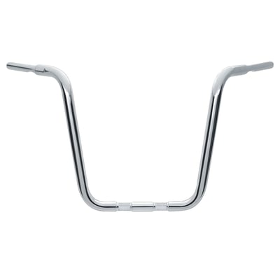 Chrome; Steel; Approx. dimensions: 16" end rise x 36.5" wide x 11" center x 12.5" pullback. With 4.5" center to center riser knurling distance which fits all 88-11 Springers models.