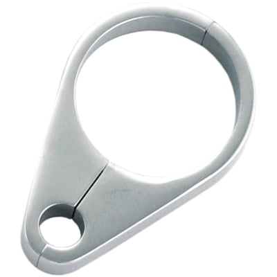 Throttle or brake line, 1 1/4" clamp, billet alu, show chrome finish