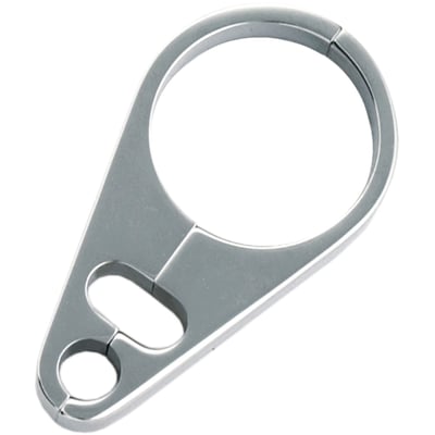 Throttle, idle & brake line, 1 1/4" clamp, billet alu, show chrome finish