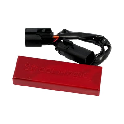 Used to transform your rear turn signals into running, brake & turn signals. 
Choice of 10 user selectable built in brake light strobe/flash patterns (user can also select no strobe/flash on brake). 
Additional functions include selectable running light intensities to match the running light brightness of turn signals to center taillight. 
Ability to apply brake strobe/flash patterns to center taillight only, rear turns only, or rear turns and center taillight. 
Built in SMART function which allows normal turn signal flash to override the brake strobe/flash when simultaneously braking and turning. 
Works with LED or regular incandescent light bulbs. 
Alarm friendly. 
Note: Does not need a load equalizer.
Note: Compatible with CAN-bus wiring system.