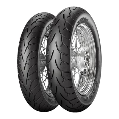 The Night Dragon is a Touring tire with high level of comfort. Designed for customs, cruisers and Harley-Davidson motorcycles. Optimized for todays high performance V-Twin engines with great high speed stability and lightning acceleration. Good balance between rideability and tire-life. Better grip and roadholding than standard tires. 
- 16 inch. 
- Front. 
- TL.
