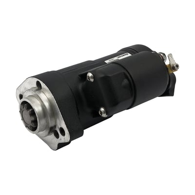 More power than a regular 2Kw starter, with just half the current draw. Comes with High-Energy Neodymium magnets, efficient windings and a 6:1 planetary gear reduction allowing an easier turn-over of high compression motors.
Note: Standard starters are 1.4kW. This 2.0kW starter may require a stronger battery to actually generate the power they are rated for.