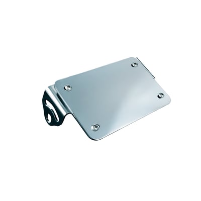 Moves your stock turn signals to the license plate bracket area. 
Works with 5/16 or 3/8 small & large Silver Bullets and Kuryakyn Mini Bullets. Not for Kuryakyn curved license plates. 
Note: Not compatible with Kuryakyn curved license plate frames. Designed for US sized license plates.