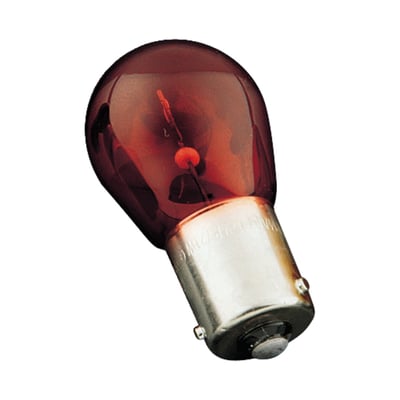 - #1156
- Single filament 
- 21W
- For use with clear lens turn signal lenses (red turn signals are not used in EU)