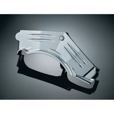 Die-cast aluminum construction. Covers the transition between cylinders, crankcase and primary cover. Adds some major sparkle to the left side of your bike and aids in cleaning.