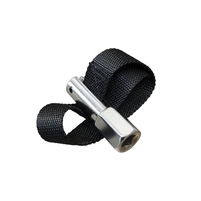 Used to install or remove spin-on oil filters; Maximum strap diameter is 5" (12.7cm); Comes with 3/8" drive