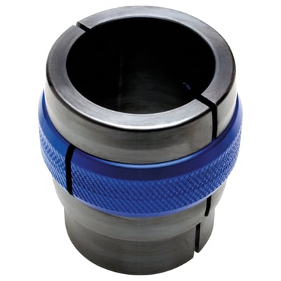 Fits 45mm fork tubes; Carbon steel with aluminum lock ring; Used to drive fork seals into lower fork leg without hassle; Easy 2-piece design