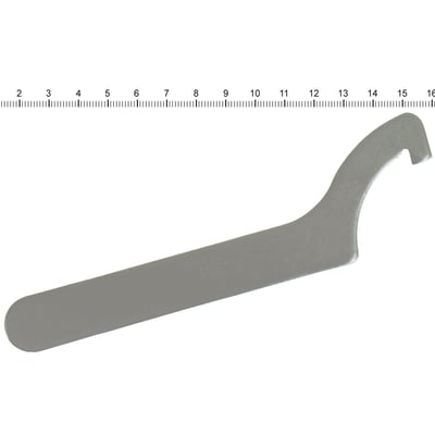 Stainless steel; Small compact universal shock spanner; Dimensions: approx. 16cm long