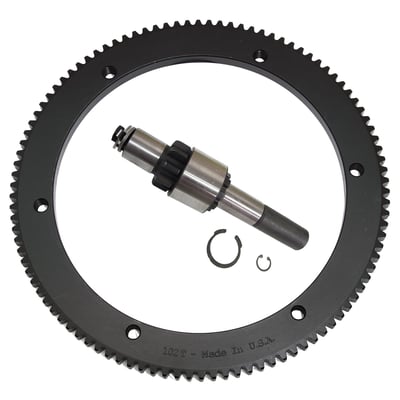Easy start, +15% torque, 9t pinion gear, converts from 66t to 84t