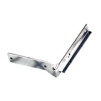 Chrome plated steel. Stock style replacement (mechanical) regulator bracket. Mounts to rear of motormount. 
OEM replacement reference 74531-58.