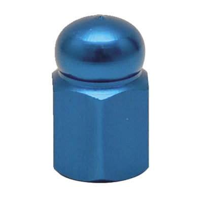 Alloy hex domed, blue