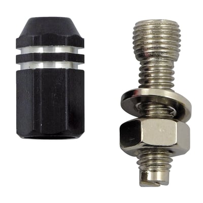 License plate mounts for those not afraid to attrack some attention. Don't forget to check out our style matching Trik Topz valve stem caps in our wheels chapter. 
Black